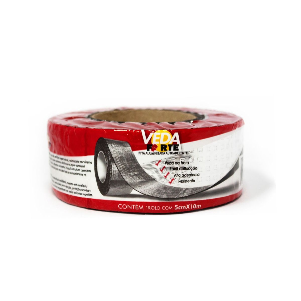 Fita Aluminizada 5cmx10m,aluminio,calhaforte, marca Calhaforte - Foto Principal