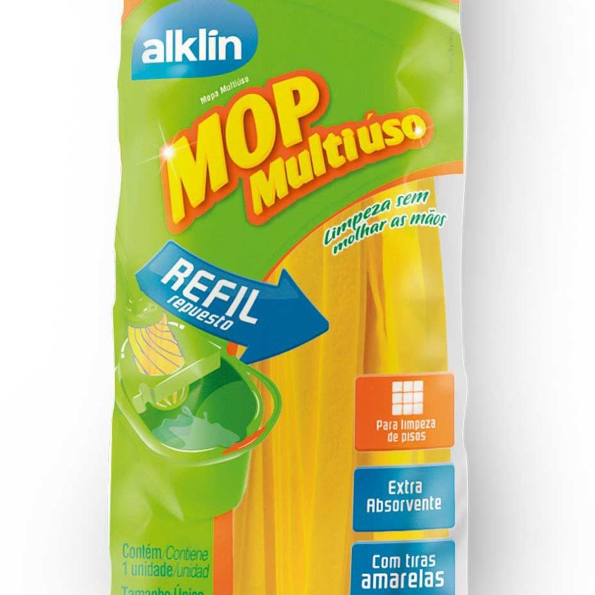 Refil Tiras Multiuso, Amarelo, marca Alklin - Foto 2