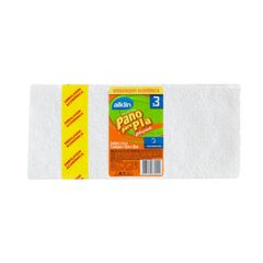 Pano para Pia 3 Unidades em Algodão Branco