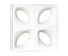 Tijolo Vazado Esmaltado Folha 24,5x24,5cm Branco