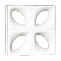 Tijolo Vazado Esmaltado Folha 24,5x24,5cm Branco