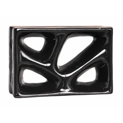 Tijolo Vazado Esmaltado Rama 23x16,8cm 25 peças Preto Cerâmica Martins