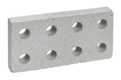 Plaqueta Refratria 8 Furos 11,5x23x3,2cm Branco