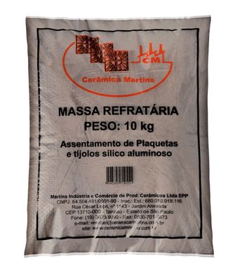 Massa Refratria Seca 10Kg Cinza