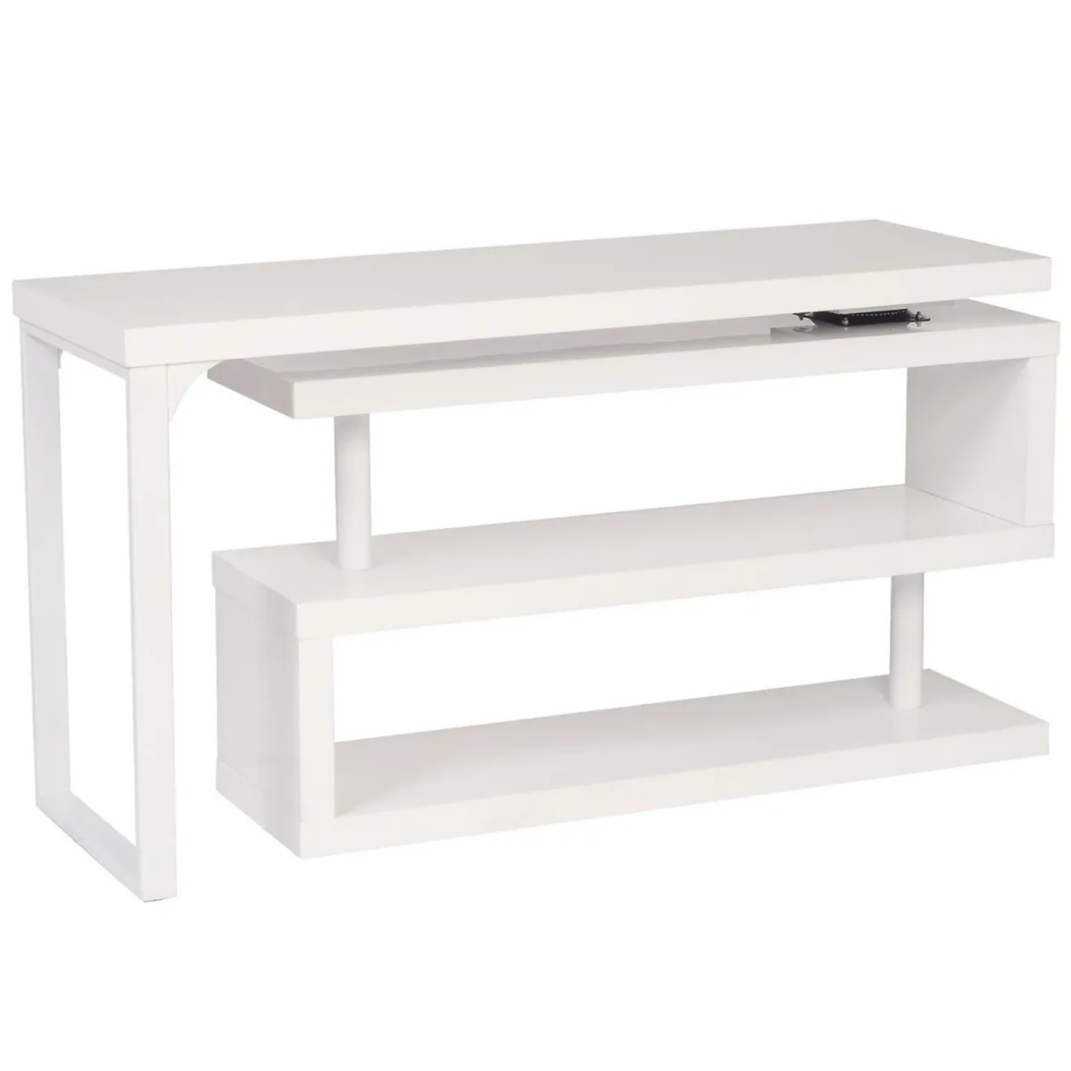 Mesa de Escritório Barcelona Branco 146x78x48cm Just Home Collection, marca Just Home Collection - Foto Principal