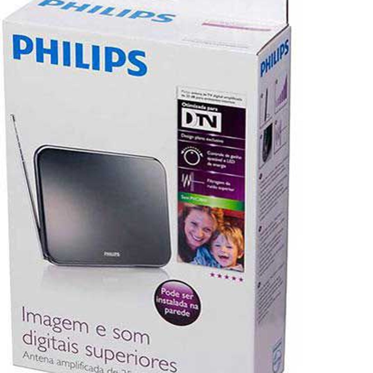 Antena de Tv Digital Interna Sdv7225T 25Db, marca Philips - Foto 2