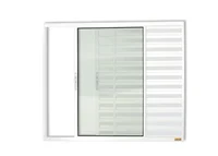 Janela Veneziana Alumínio Branco 3 Folhas Esquerda 100x150x8cm Confort