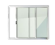 Janela de Correr Alumnio Branco 2 Folhas Esquerda 100x150x6,2cm Confort