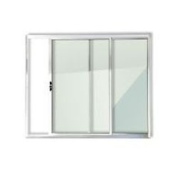 Janela de Correr Alumínio Branco 2 Folhas Esquerda 100x150x6,2cm Confort