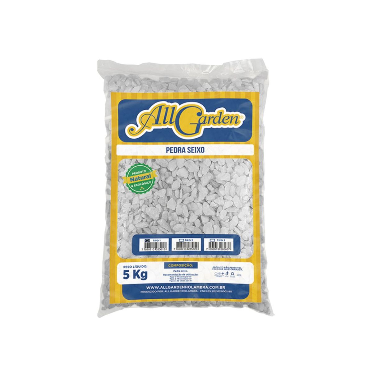 Pedras Seixo para Decoração tipo 01 saco 5Kg, marca All Garden - Foto Principal