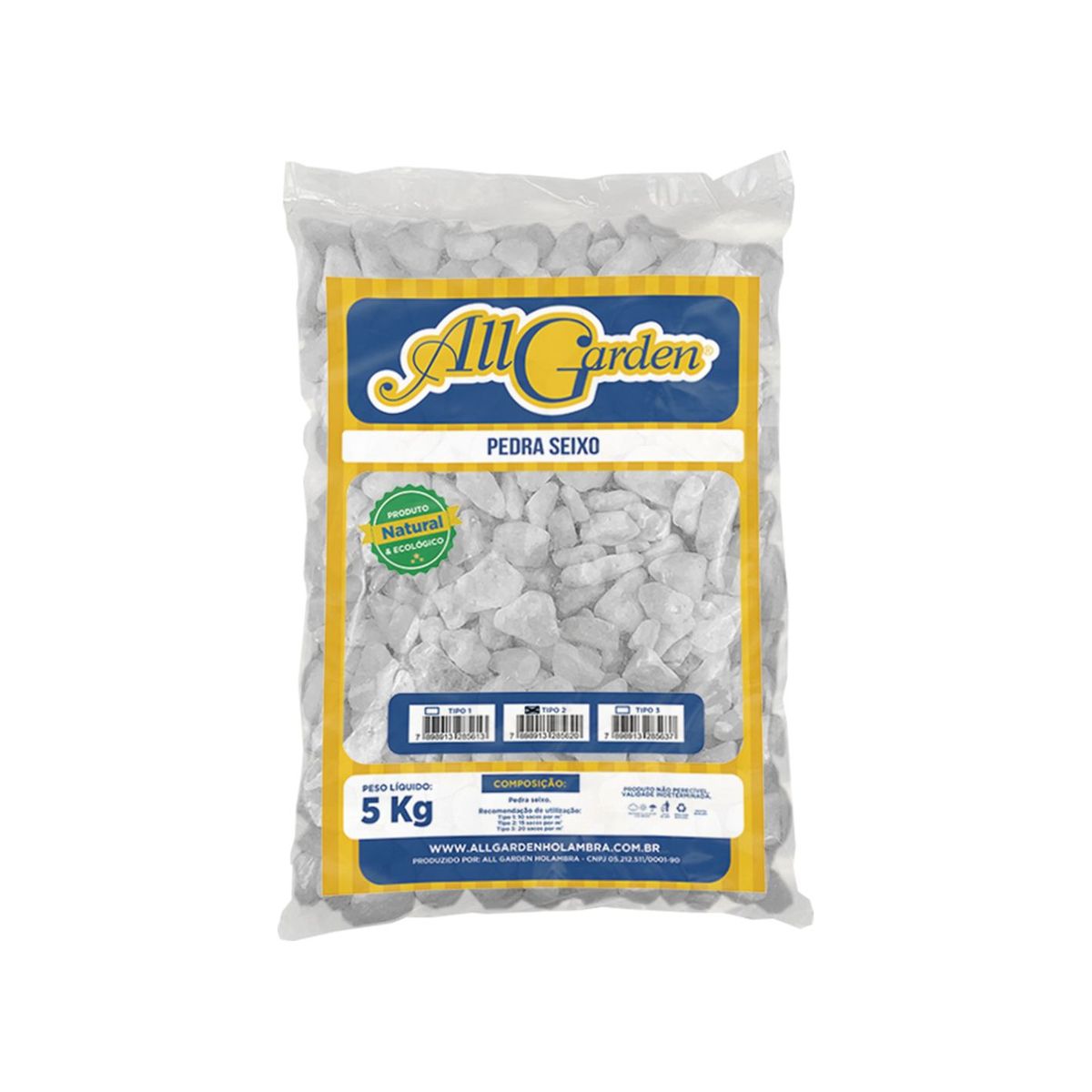 Pedras Seixo para Decoração tipo 02 saco 5Kg, marca All Garden - Foto Principal