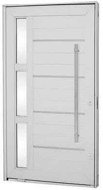 Porta Pivotante e Friso e Visor Alumnio Direita 223,5x126,2x12cm Aluminium