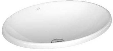 Cuba de Sobrepor Oval L680 17, Gelo 50X37cm