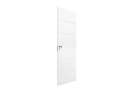 Folha de Porta Frisada Madeira Solida MDP Branco UV Acabado 210x90x3,5cm Bella