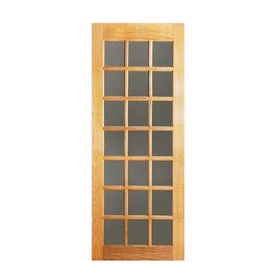 Folha de Porta Madeira Macica Tauari Natural 210X80X3,5cm AD Int Vd Wood Glass