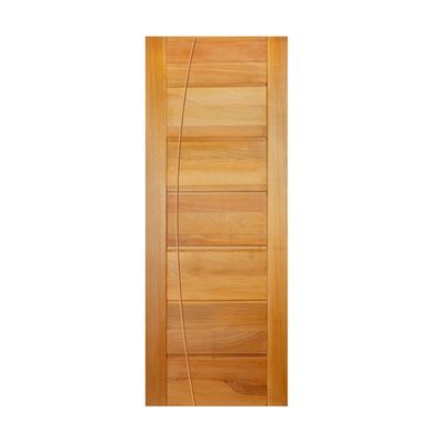 Folha de Porta Madeira Macica Tauari Natural 210X92X3,5cm BBB Frisada