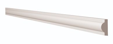 Rodameio Boiserie Moldurado Liso 2,1x1cm 2 Barras 200cm Poliestireno Para Pintura SP2N