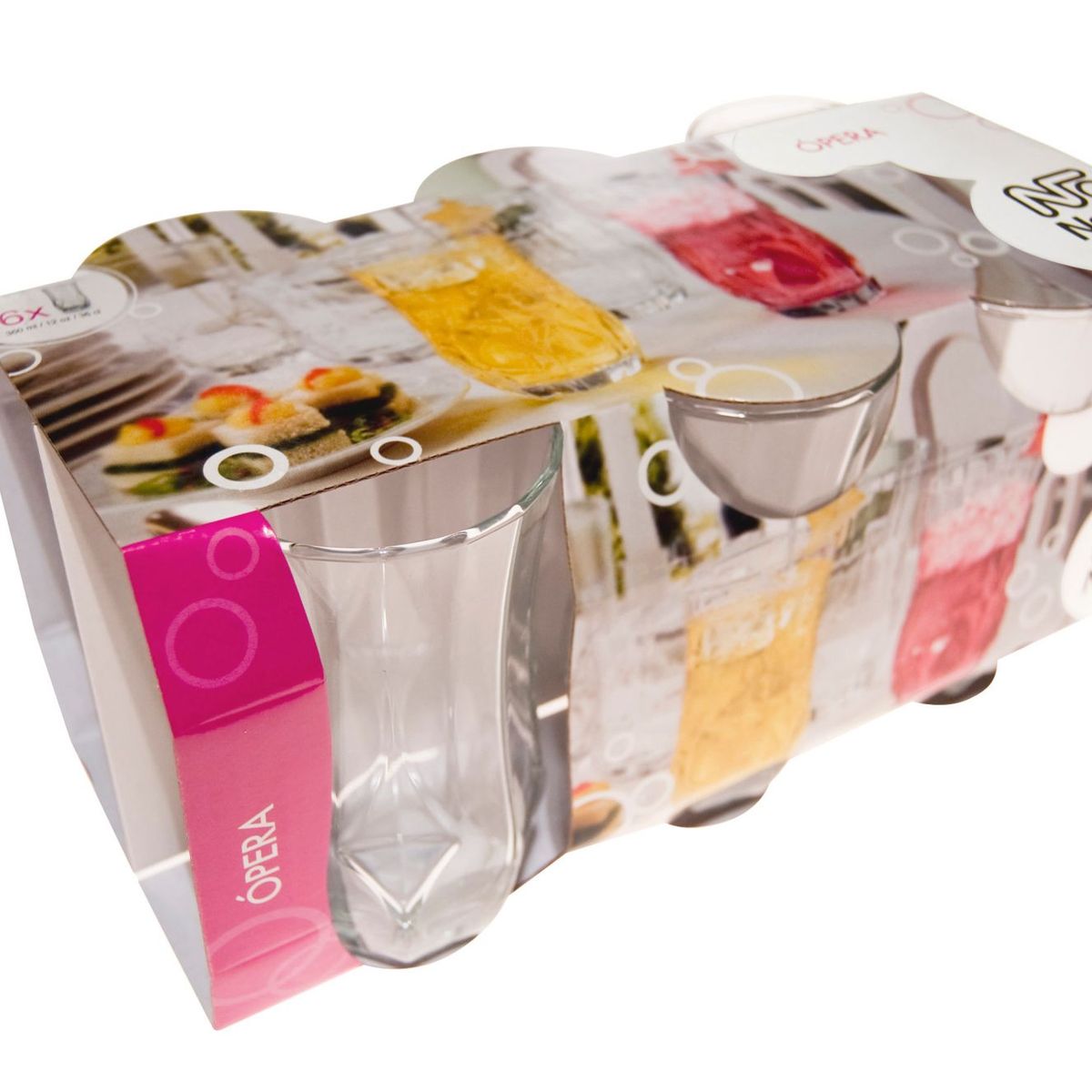 Jogo de Copos Long Drink Ópera 6 Peças 360ml Transparente, marca Nadir Figueiredo - Foto Principal