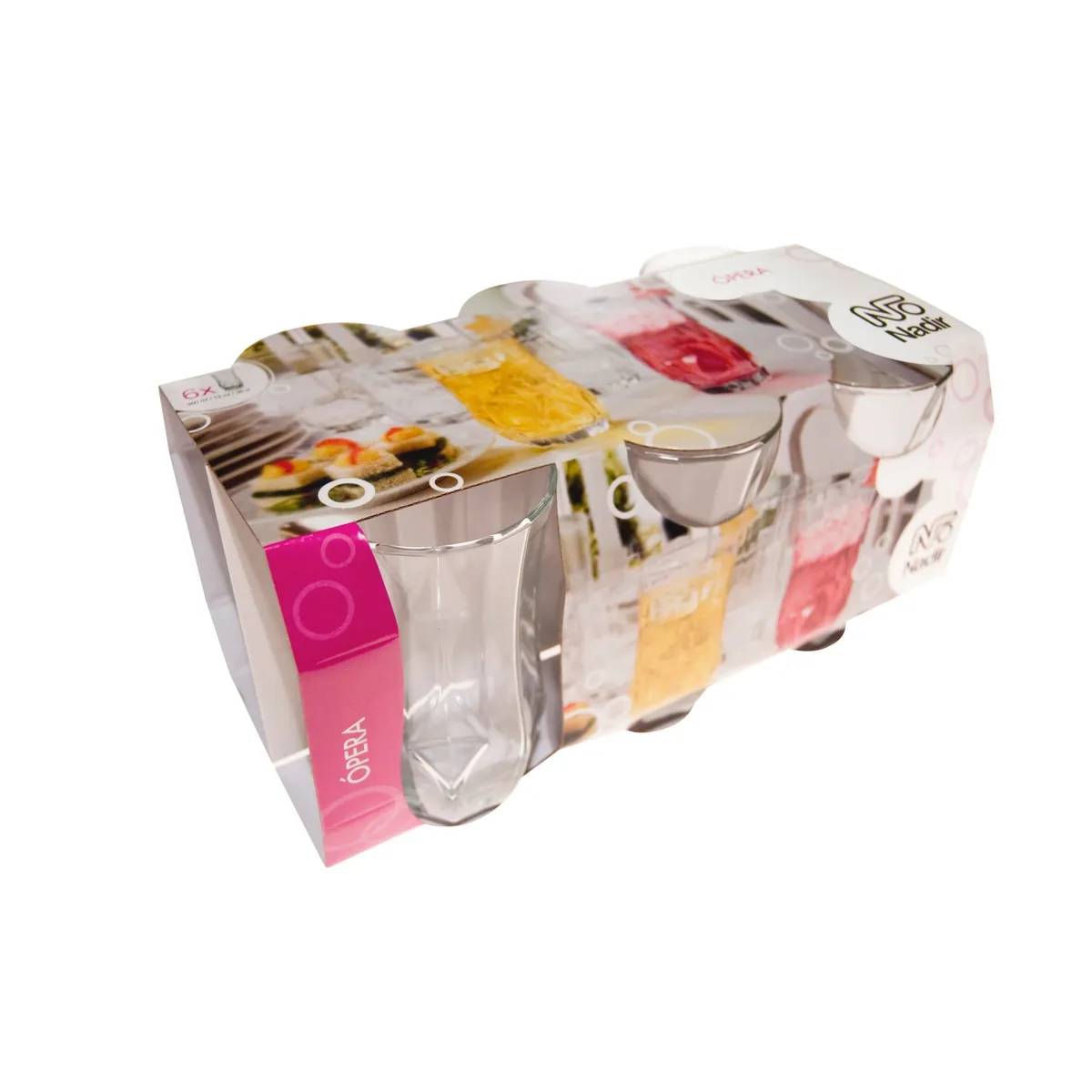 Jogo de Copos Long Drink Ópera 6 Peças 360ml Transparente, marca Nadir Figueiredo - Foto Principal