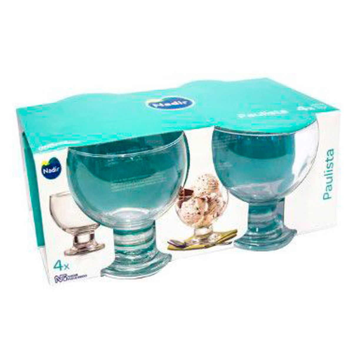 Conjunto De Taças Para Sorvete Paulista Com 4 Peças 400 ml, marca Nadir Figueiredo - Foto Principal