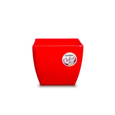 Vaso Oxford 12 Quadrado, Vermelho