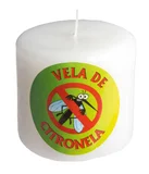 Vela Citronela, Branco, 8x8x7cm