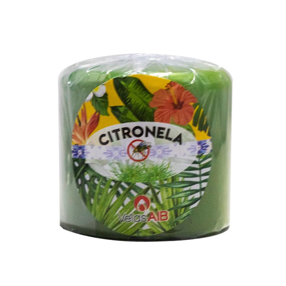 Vela Citronela Cilindrica Verde 8x8x7cm, marca Velas Aib - Foto Principal