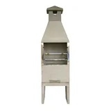Churrasqueira Lisa Concreto 220x65x50cm Cinza Redentor