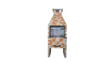 Churrasqueira Revestida, Concreto, Bege Mesclada, 87x65x236cm