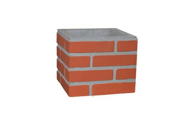 Duto Pintado, Concreto, Vermelho, 30x30x25cm