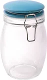 Pote de Vidro com Tampa 14x10cm 750ml Azul