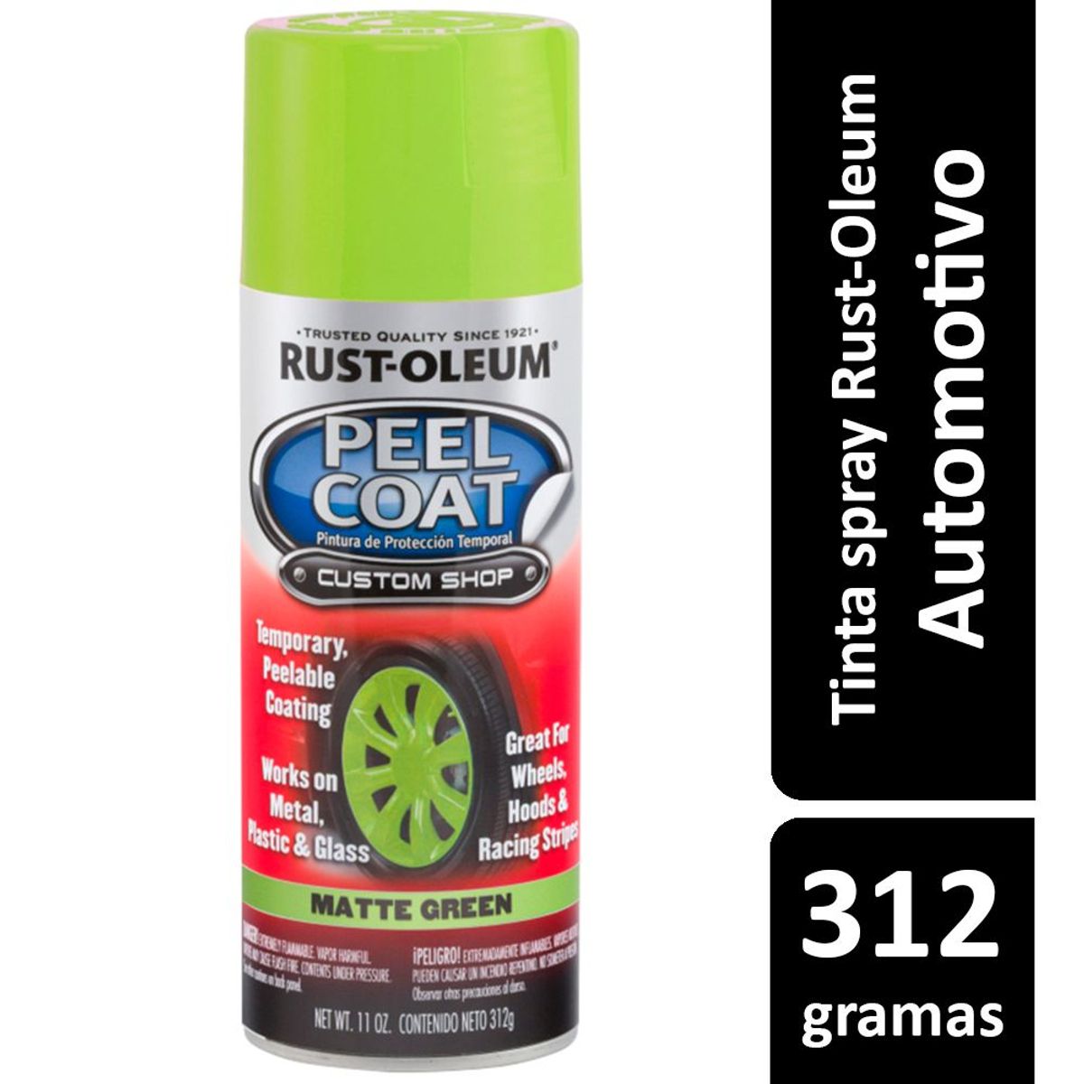 Tinta Spray Fosco Automotivo Rodas e Calotas 312ml Verde, marca Rust-Oleum - Foto Principal