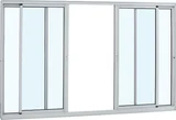 Janela de Correr Alumínio Branco 4 Folhas Central 120x150x6,4cm Alumifort