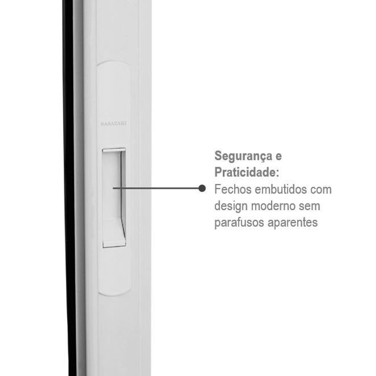 Janela de Correr Alumínio Branco 2 Folhas 100x120x6,4cm Alumifort, marca Sasazaki - Foto 2