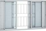 Janela Veneziana Alumínio 6 Folhas Com Grade Central 120x150x8,7cm Alumifort