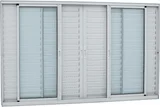 Janela Veneziana Alumínio 6 Folhas Central 100x200x8,7cm Alumifort