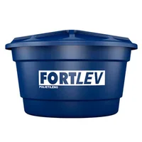 Caixa de Água Polietileno 86x137x86cm com Tampa Normal 750L Azul Fortlev