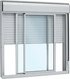 Janela Integrada Veneziana Alumínio 3 Folhas 120x120x11,8cm Alumifort