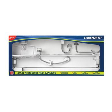 Kit de Acessrios para Banheiro Lorenway 2000 C30 Prata