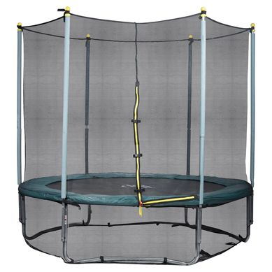 Trampolim 4,2m com Tela de Proteo Superior e Inferior Preto e Verde