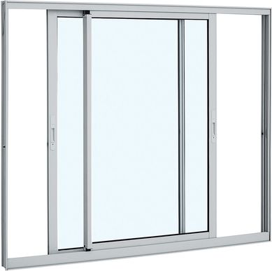 Janela de Correr Alum�nio Branco 2 Folhas 100x150x6,4cm Alumifort