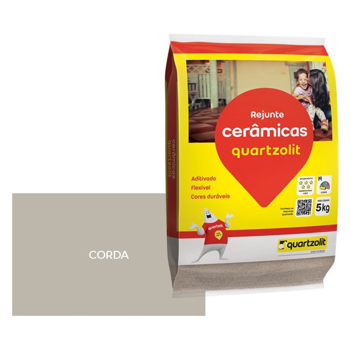 Rejunte Cerâmicas 5kg Corda, marca Quartzolit - Foto Principal