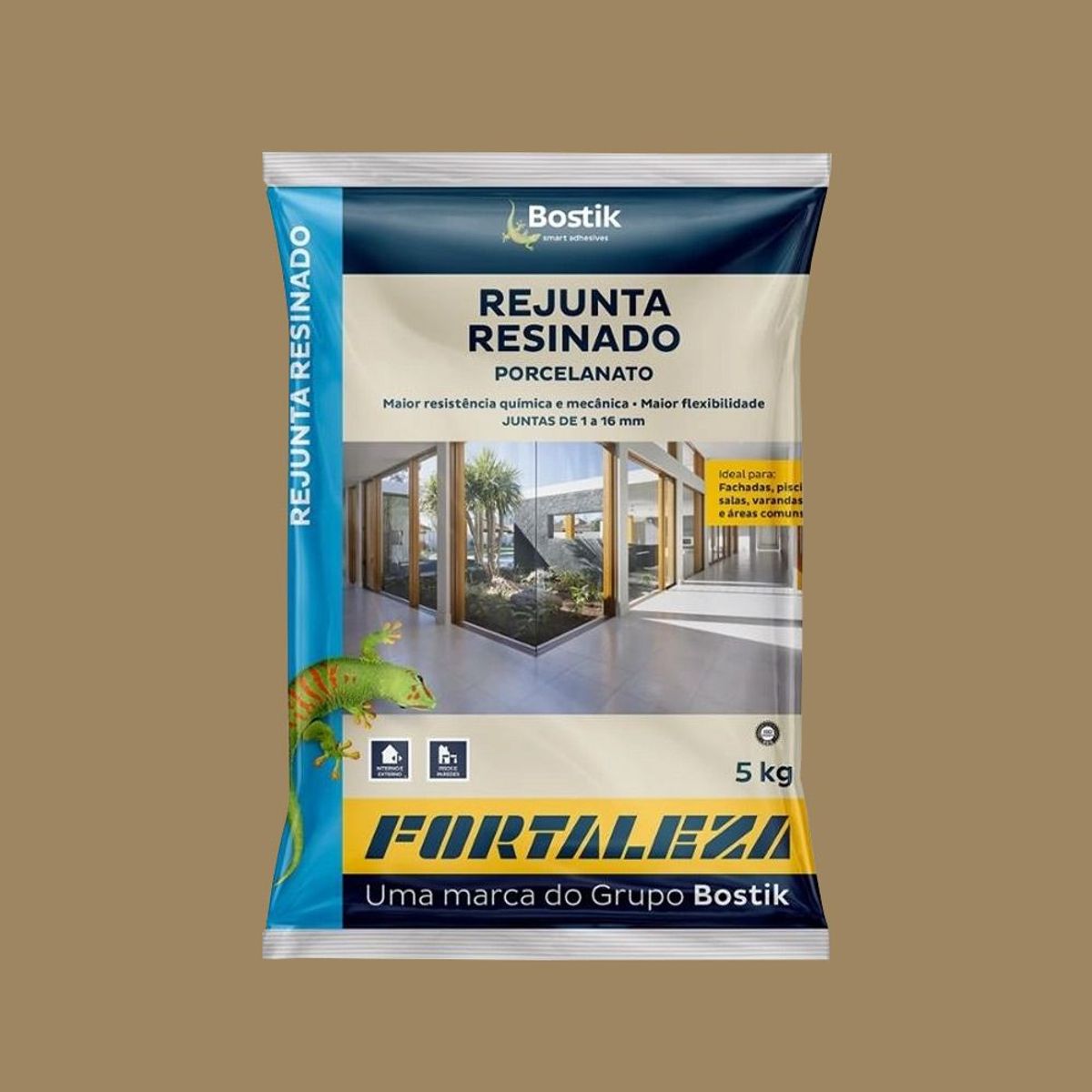 Rejunte Resinado para Porcelanato 5kg Camurça Fortaleza, marca Fortaleza - Foto Principal