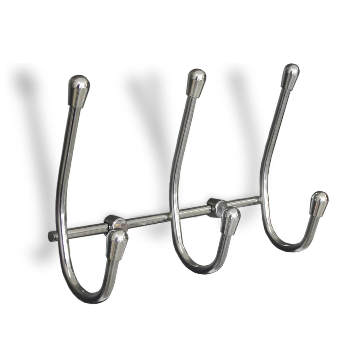 Cabide Triplo 13x6,5x7,7cm Cromado, marca Jomer - Foto Principal