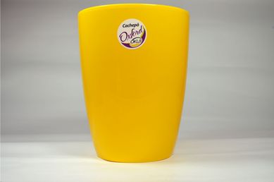 Vaso Alto Oxford 19,5x15cm Amarelo