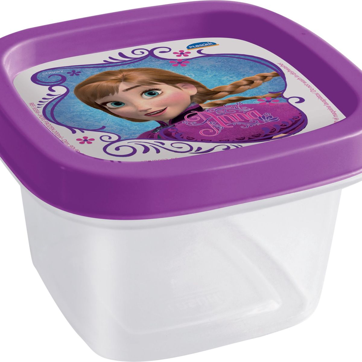 Pote Quadrado Frozen, 200ml, marca Plasútil - Foto Principal