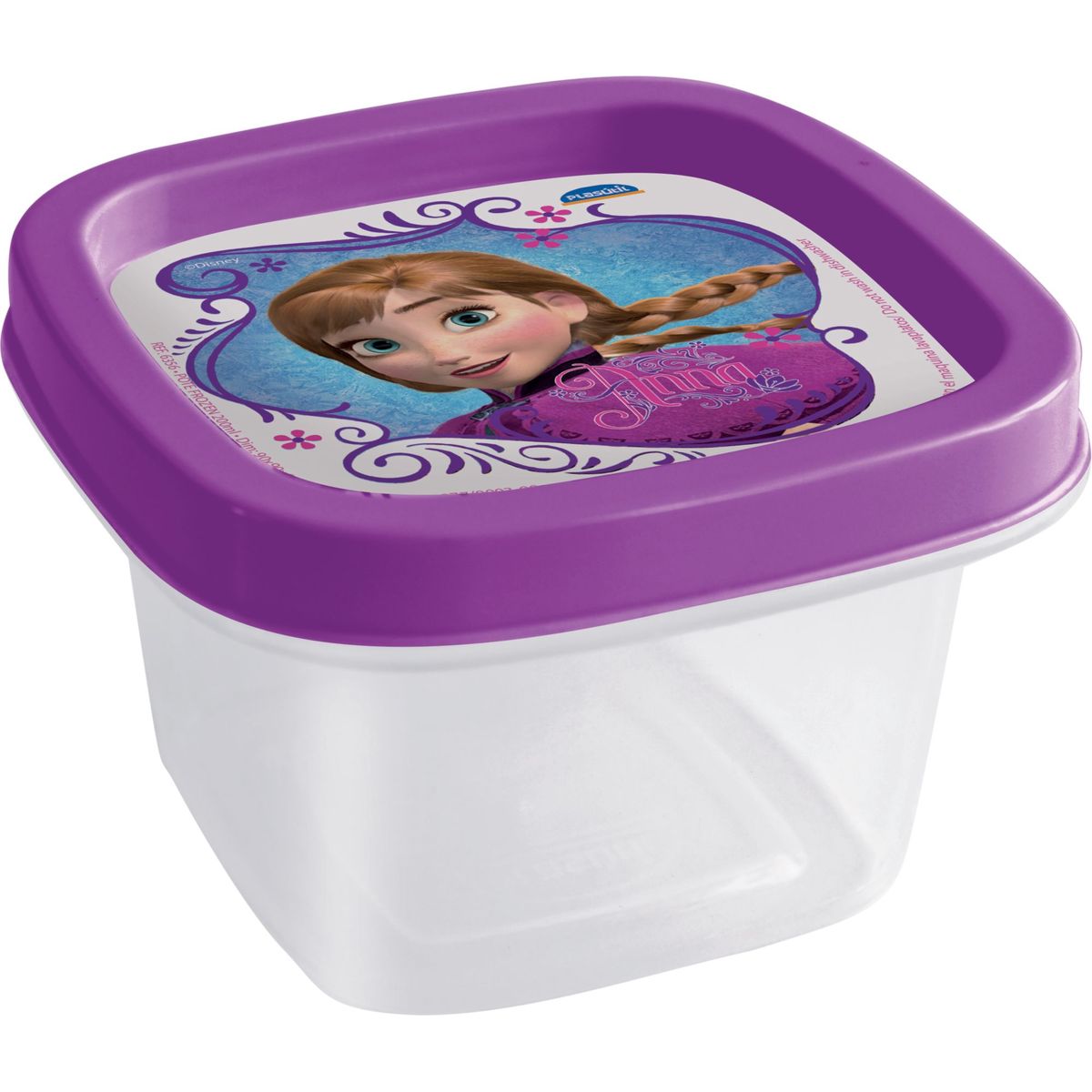 Pote Quadrado Frozen, 200ml, marca Plasútil - Foto Principal
