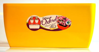 Jardineira Oxford 24x12,5x10,5cm Amarelo