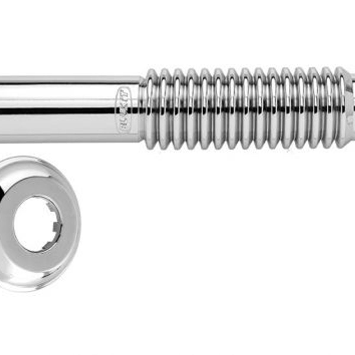 Tubo de Saída Flexível para Bacia 10x4x30cm Cromado, marca Blukit - Foto Principal