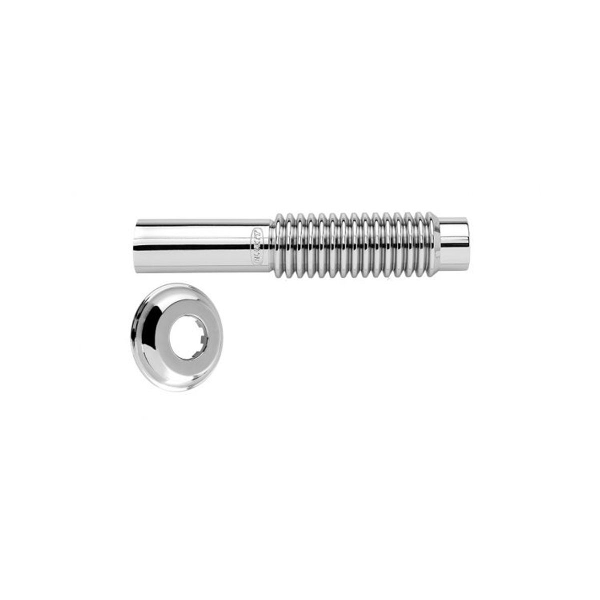 Tubo de Saída Flexível para Bacia 10x4x30cm Cromado, marca Blukit - Foto Principal